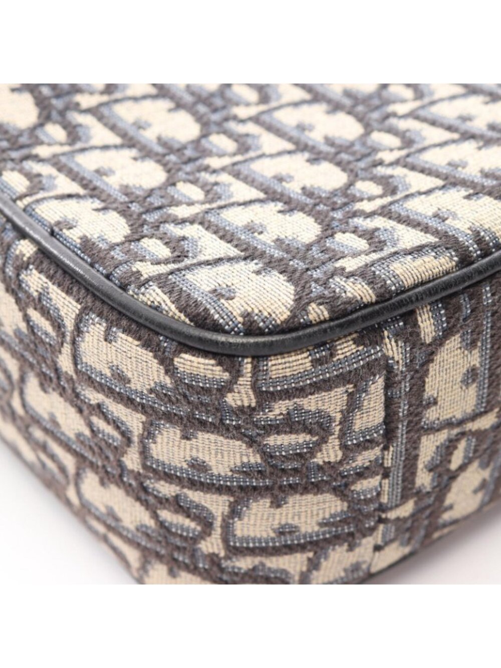 ★SOLD★ Dior Shoulder Bag Safari Oblique Beige Navy Canvas Leather - Picture 8 of 11